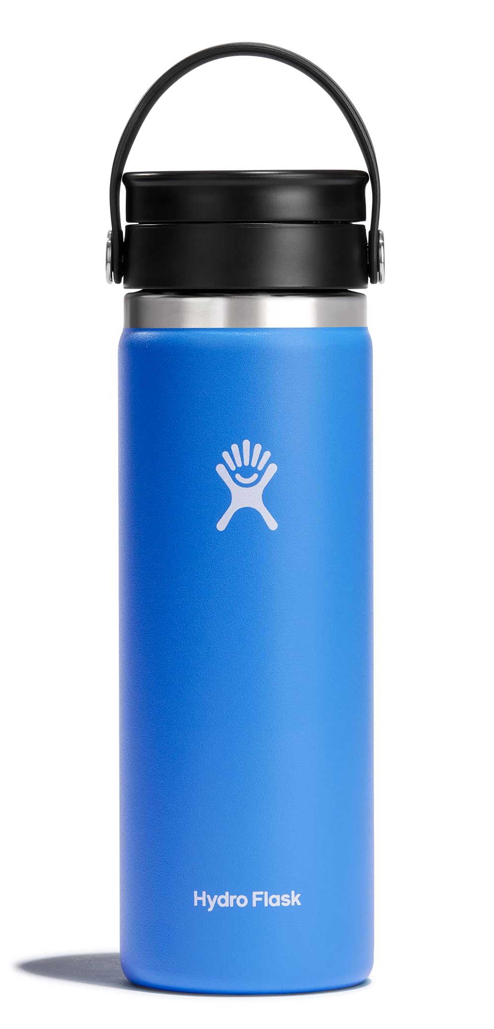 Hydro Flask Water Bottle - Insulated Stainless Steel - Wide Mouth Flex Sip Lid, Non Spill, Leakproof and Refillable in 16 Oz White