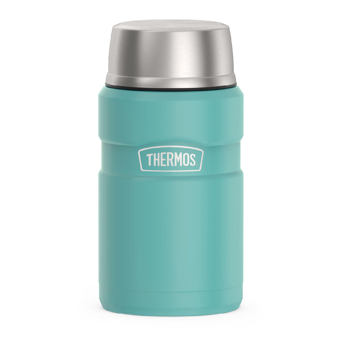 THERMOS Stainless King Food Jar with Handle, 47oz, Matte Stainless Steel