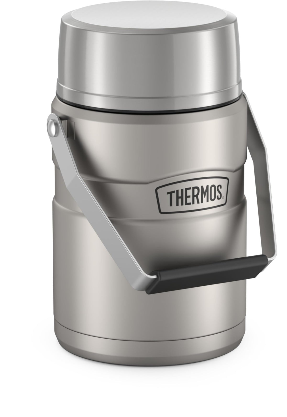 THERMOS Stainless King Food Jar with Handle, 47oz, Matte Stainless Steel