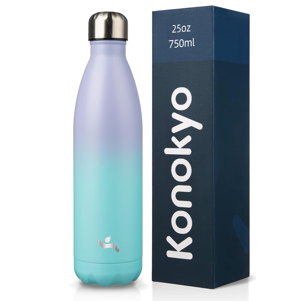 Konokyo 25 oz Insulated Stainless Steel Water Bottle, Blue
