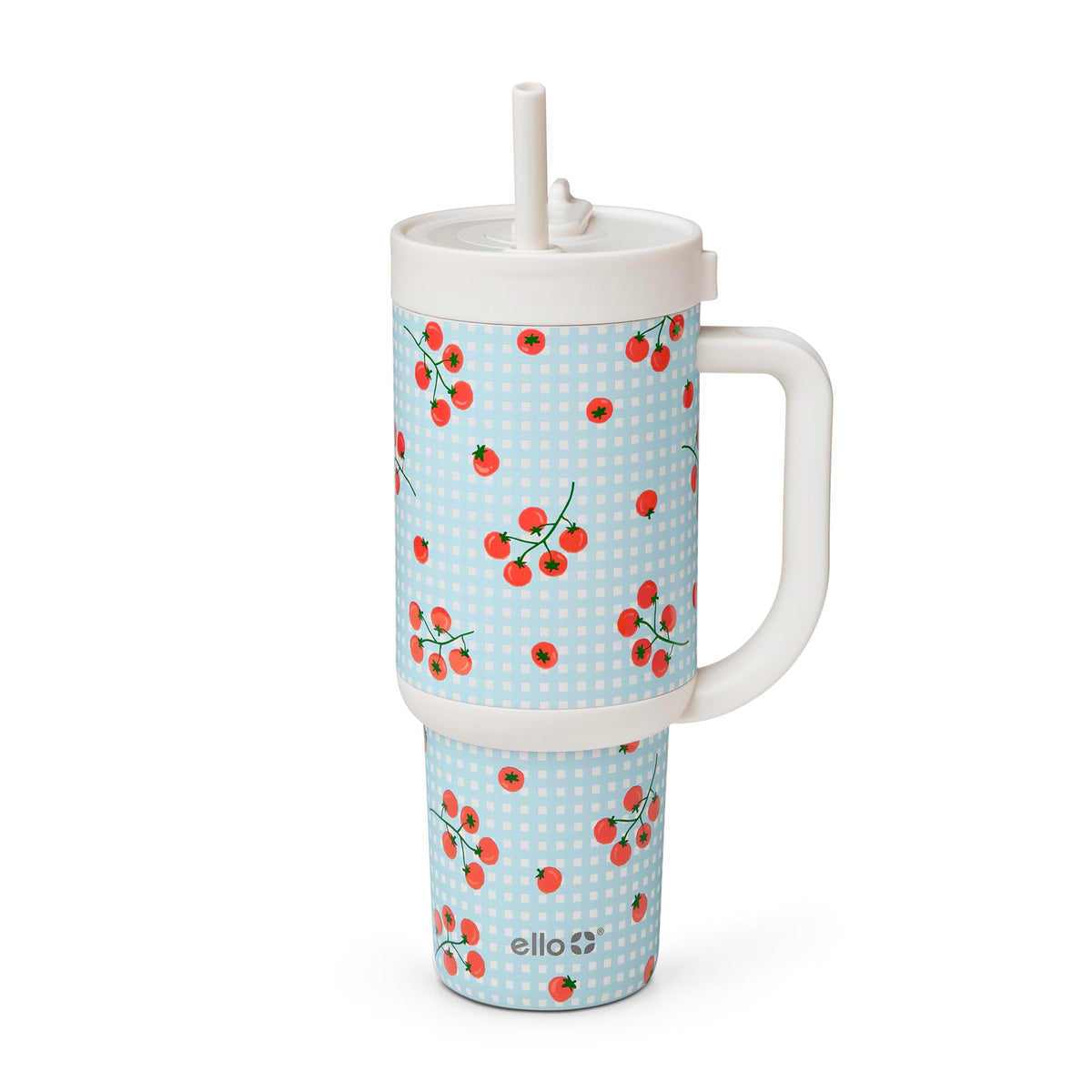 Ello Oasis 30oz Insulated Stainless Steel Tumbler with Straw, Daisies