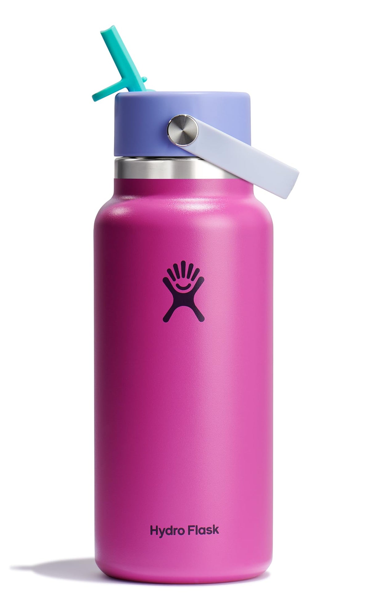 Hydro Flask Water Bottle - Insulated Stainless Steel - Wide Straw Lid, Non Spill, Leakproof in 24 Oz Ivory