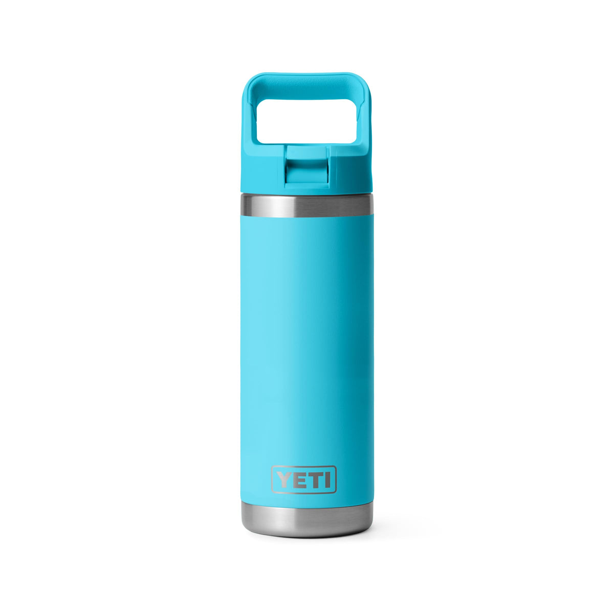 YETI Rambler 18 oz Bottle, Vacuum Insulated, Stainless Steel with Straw Cap, Navy