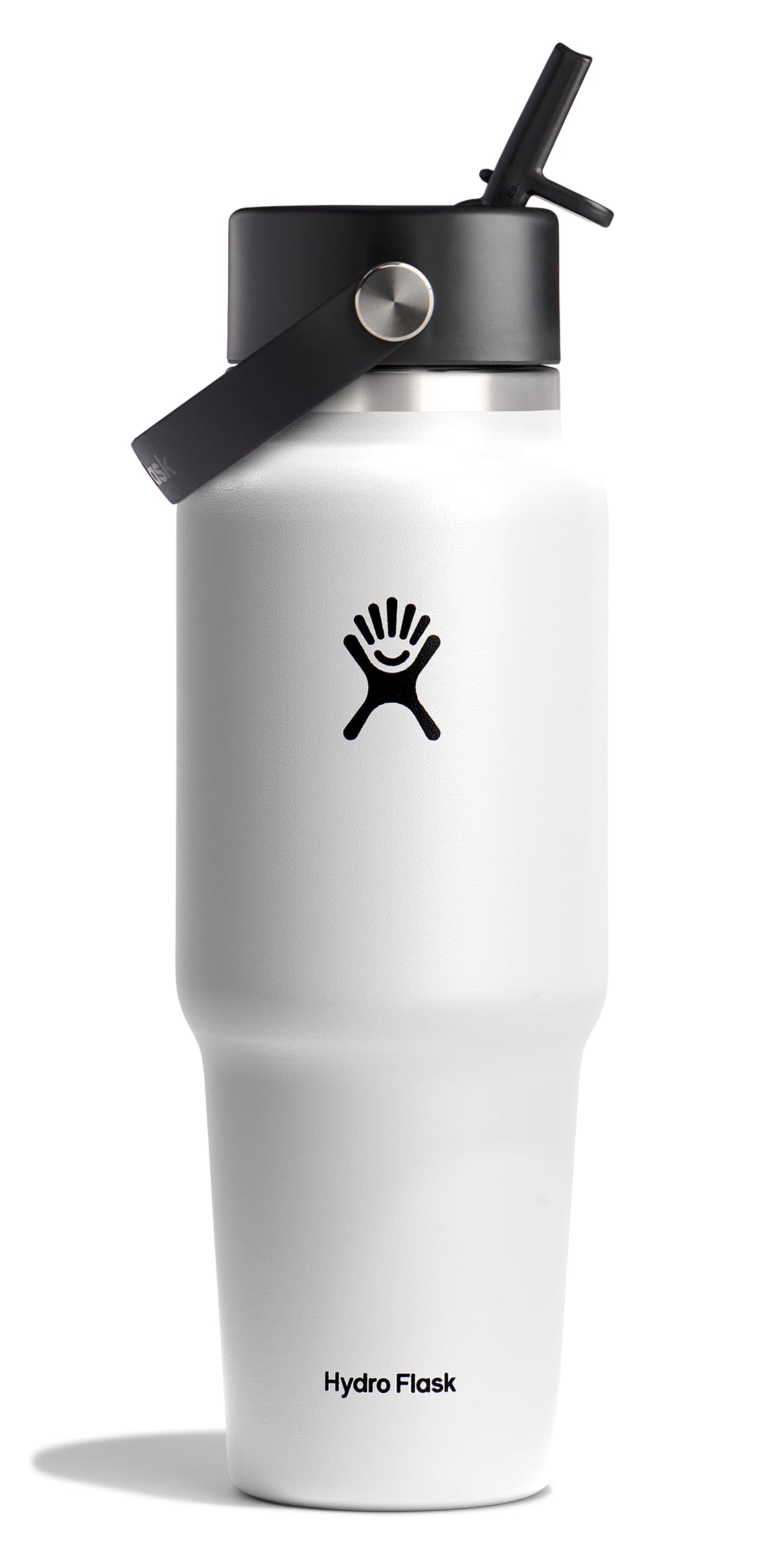 Hydro Flask Travel Water Bottle - Insulated Stainless Steel - Wide Straw Lid, Non Spill, Leakproof in 32 Oz Sandpiper