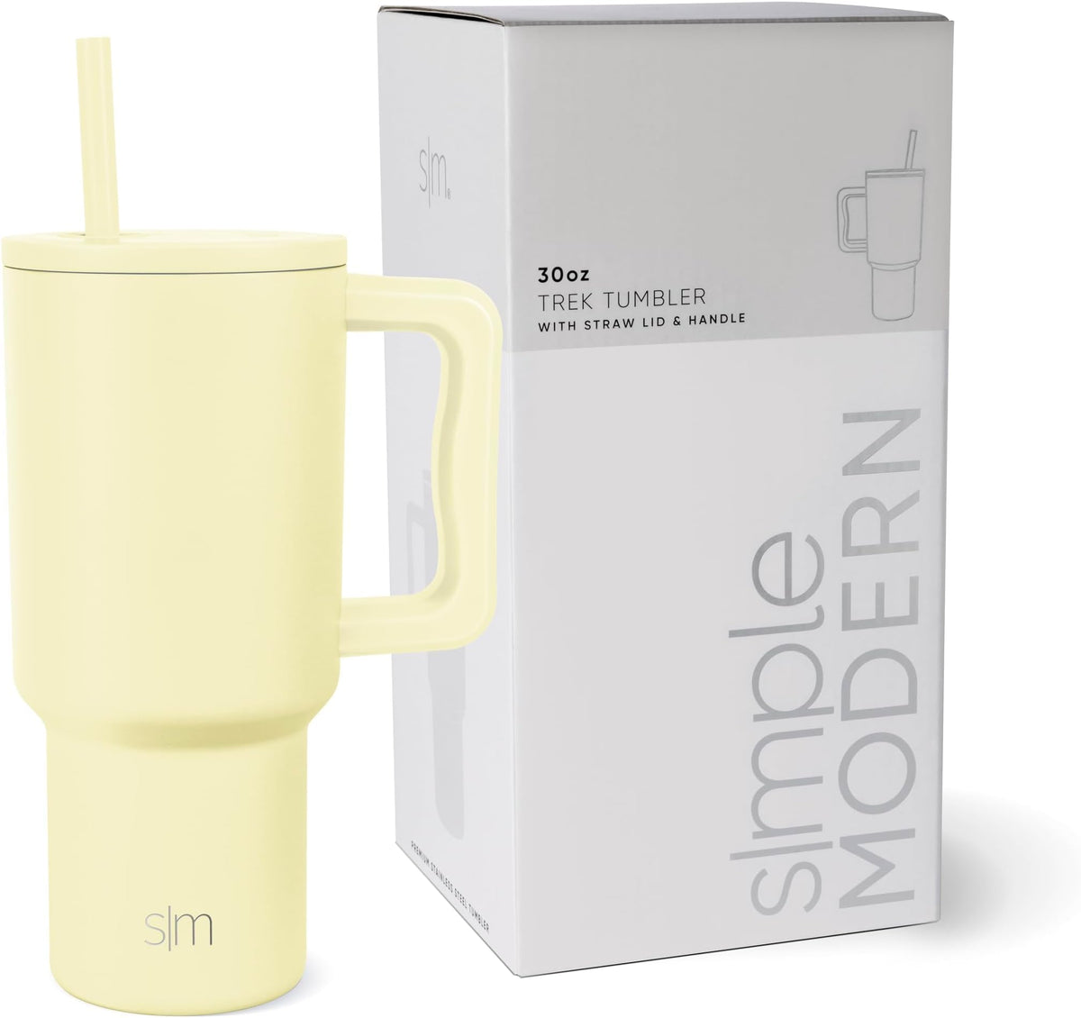 Simple Modern Tumbler with Handle and Straw | 40oz | Green