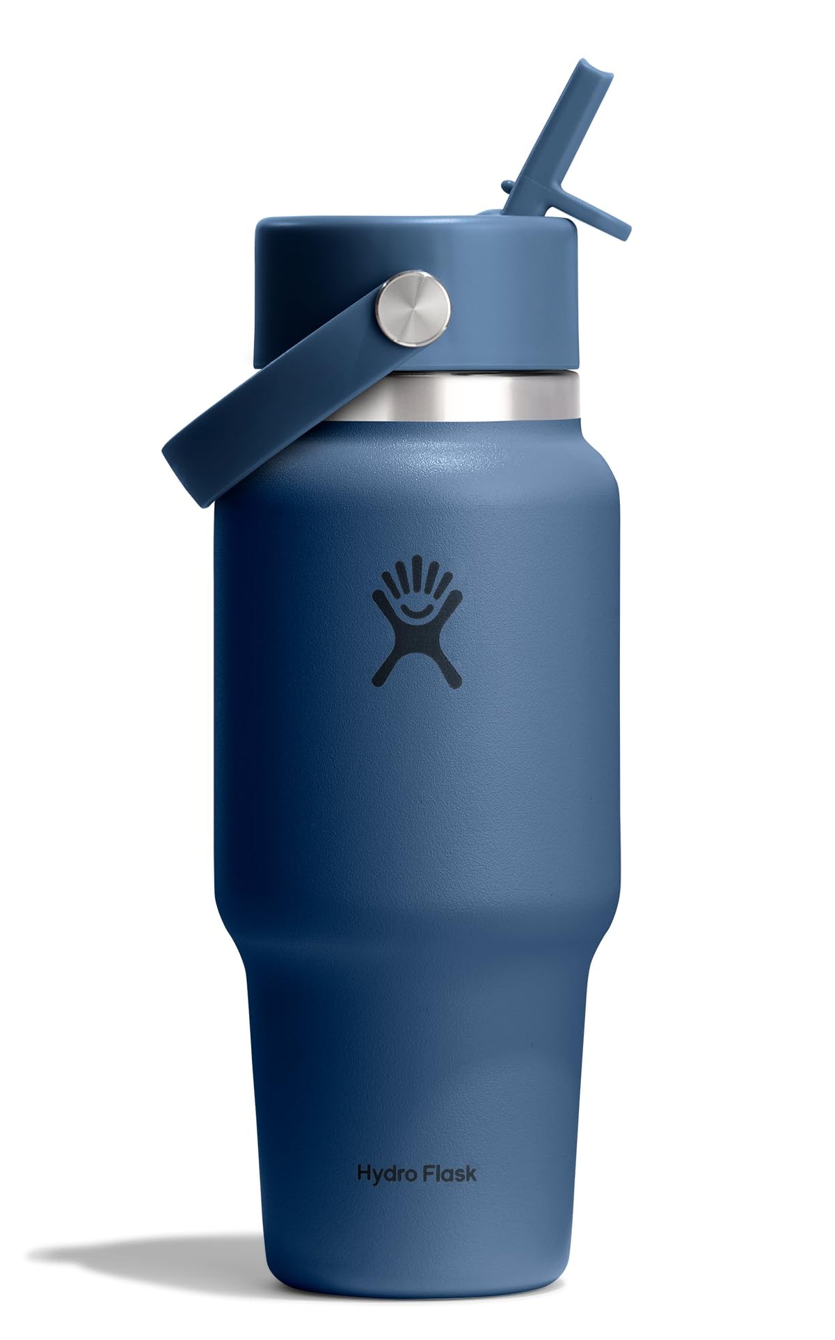 Hydro Flask Travel Water Bottle - Insulated Stainless Steel - Wide Straw Lid, Non Spill, Leakproof in 32 Oz Sandpiper