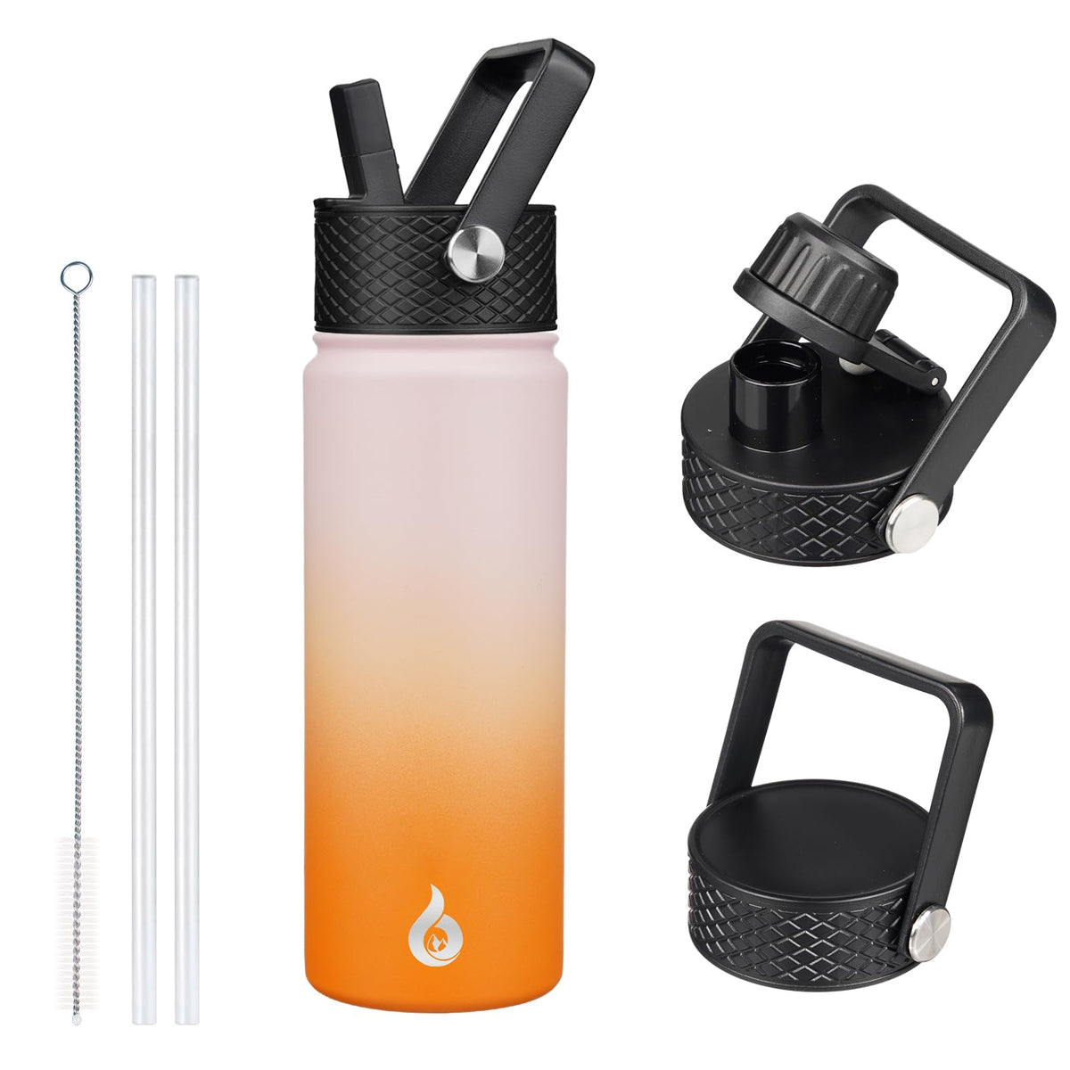 BJPKPK 64oz Insulated Water Bottle, Half Gallon Water Jug with Straw Lid