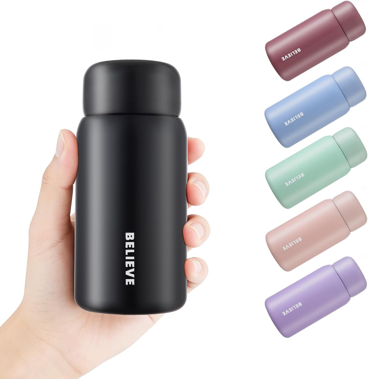 7oz Mini Insulated Water Bottle, Leak-Proof Pocket Size Flask for Hot & Cold Drinks, Portable Small Coffee Cup for Women, Kids, Travel, School & Office