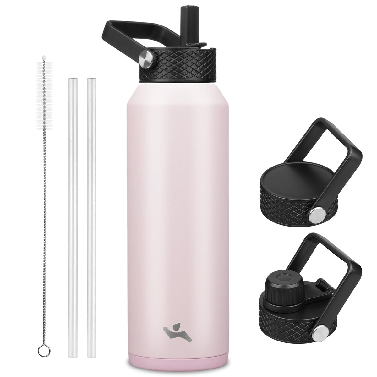 Konokyo 22 oz Insulated Stainless Steel Water Bottle with Straw Lid
