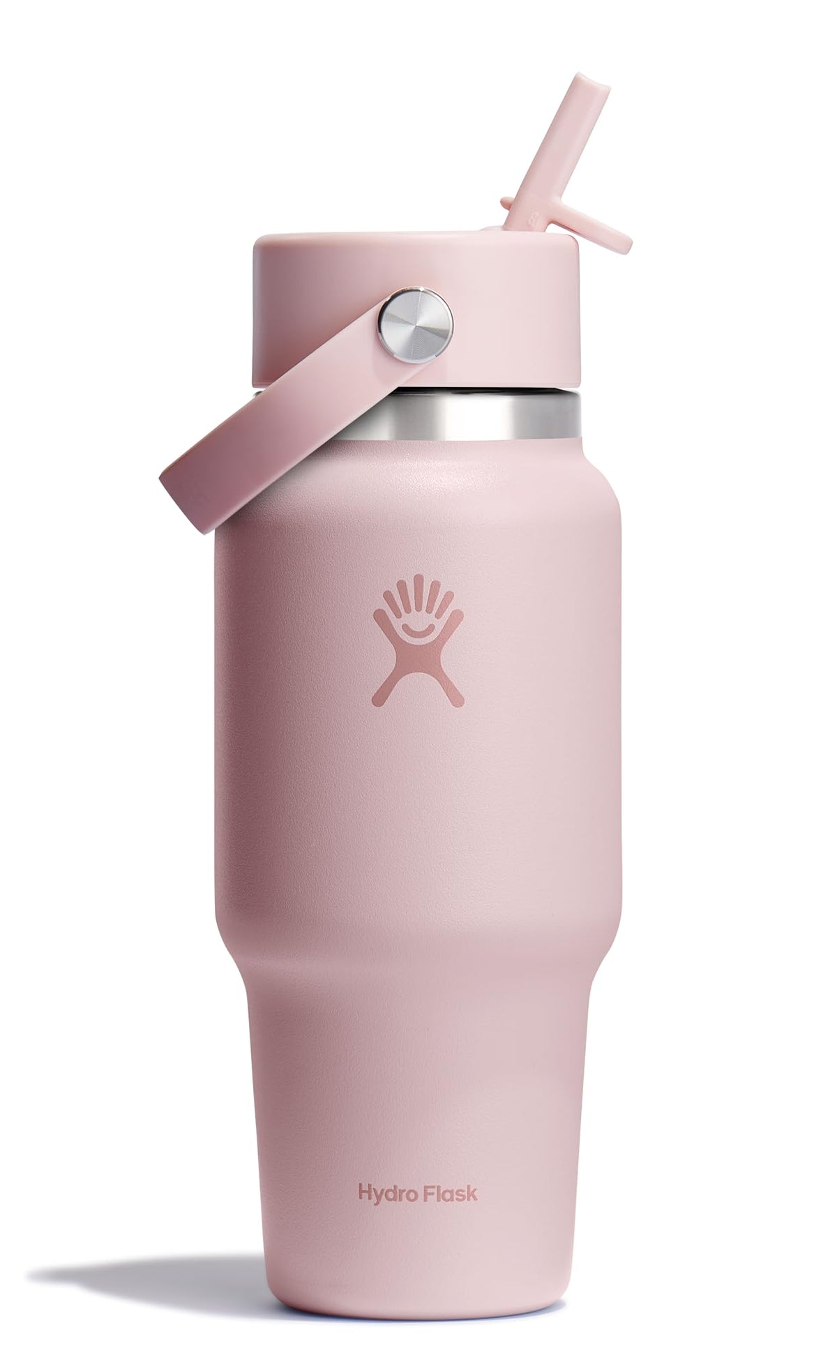Hydro Flask Travel Water Bottle - Insulated Stainless Steel - Wide Straw Lid, Non Spill, Leakproof in 32 Oz Sandpiper