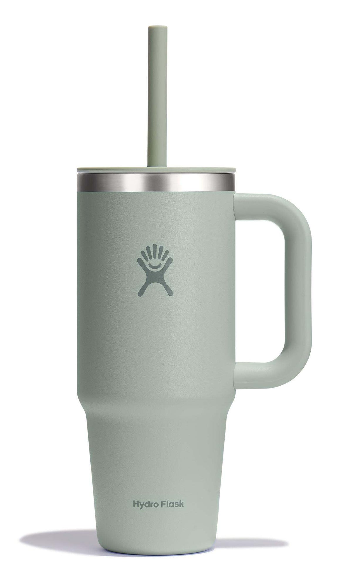 Hydro Flask Travel Tumbler with Handle, Lid and Straw - Insulated Stainless Steel in 40 Oz Trillium