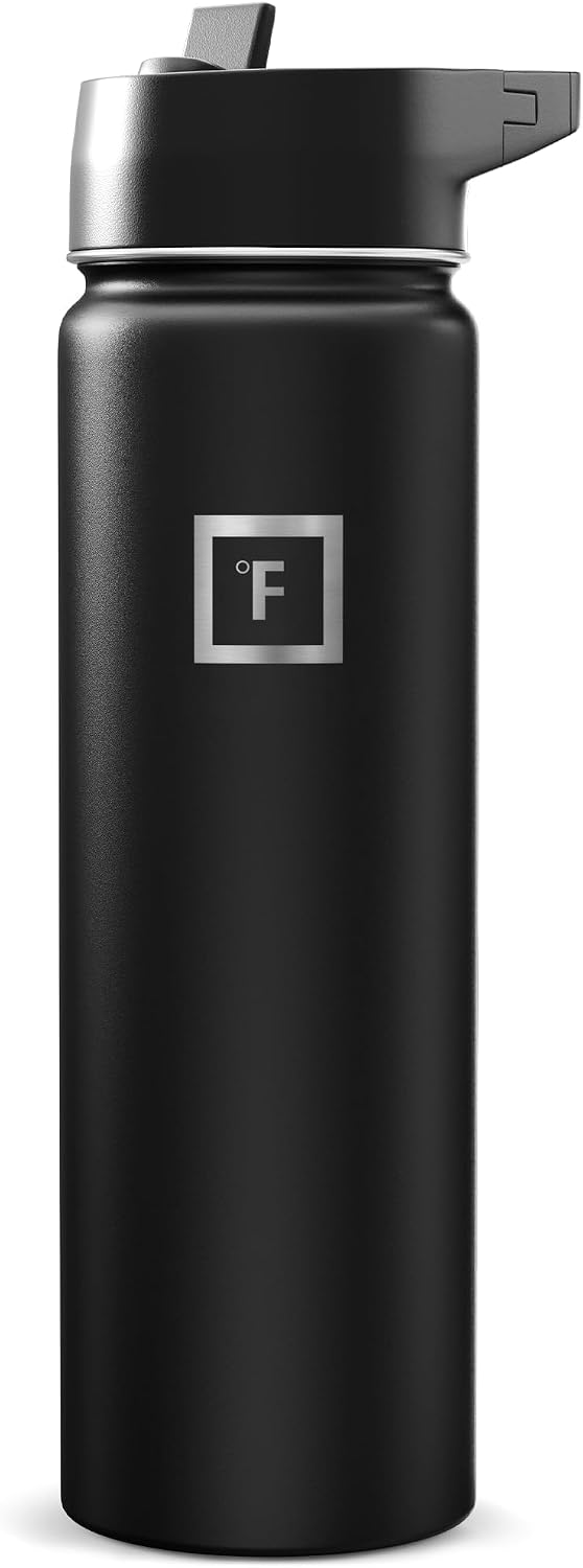 IRON °FLASK 24 oz Wide Mouth Water Bottle with Straw