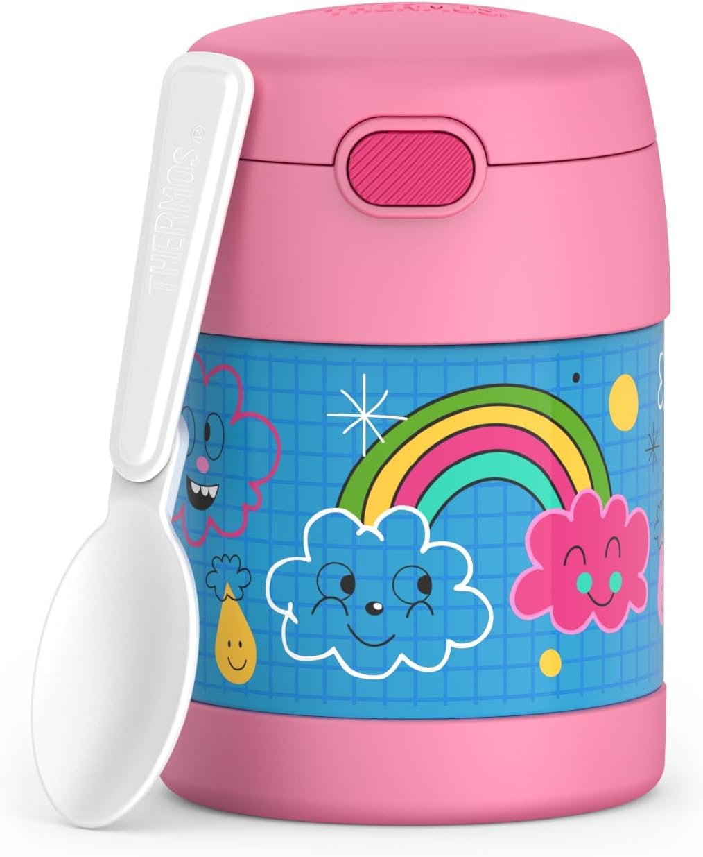THERMOS FUNTAINER Kids Food Jar with Spoon, 10oz, Navy