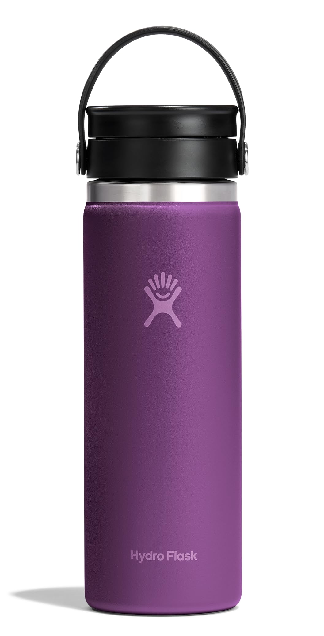Hydro Flask Water Bottle - Insulated Stainless Steel - Wide Mouth Flex Sip Lid, Non Spill, Leakproof and Refillable in 16 Oz White