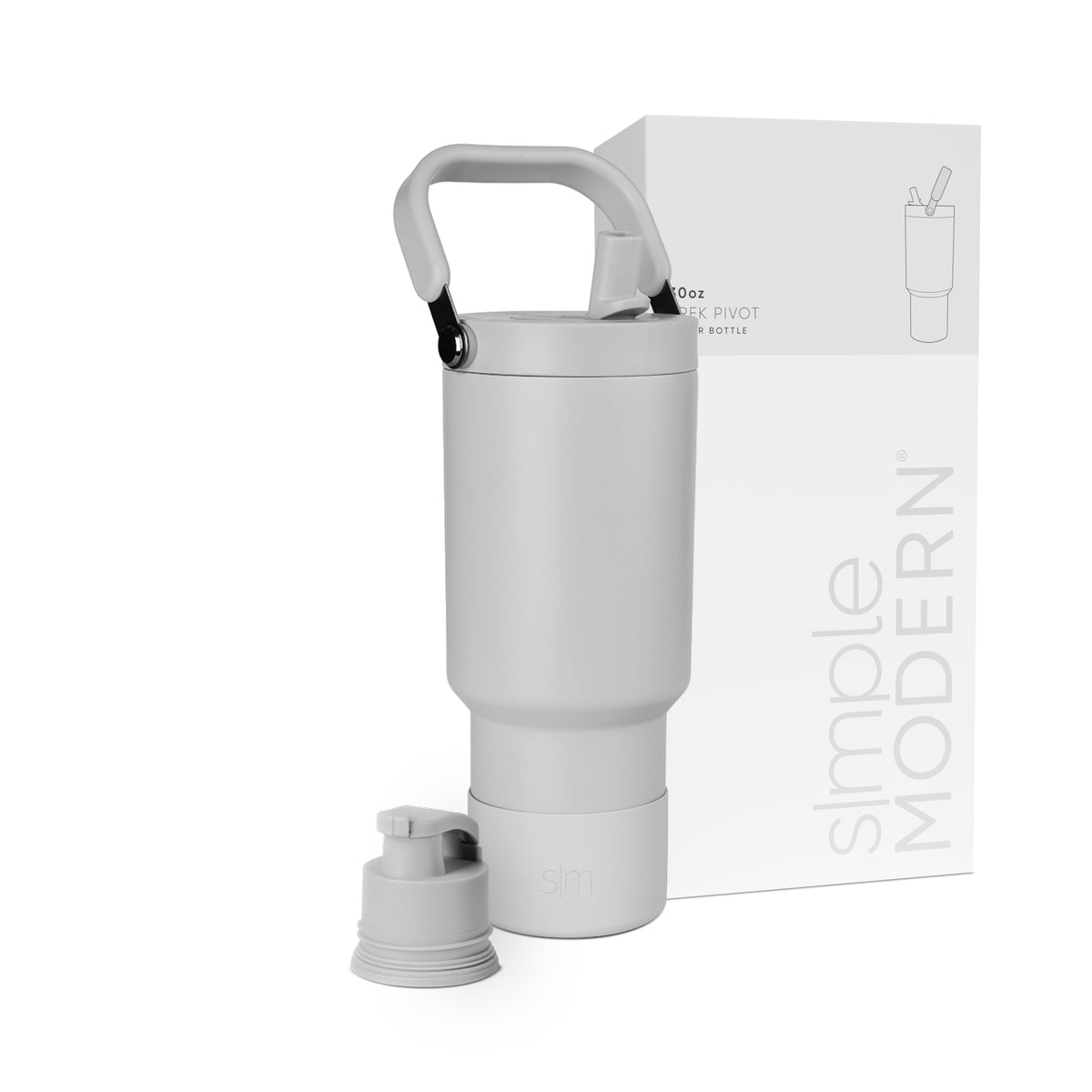 Simple Modern Tumbler with Handle, Water Jug | 40oz | Gray