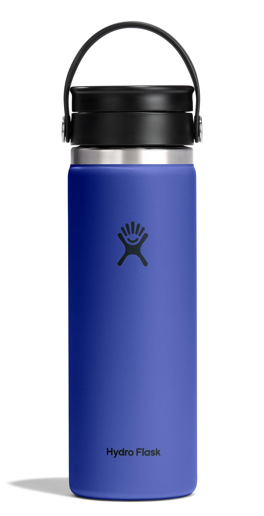 Hydro Flask Water Bottle - Insulated Stainless Steel - Wide Mouth Flex Sip Lid, Non Spill, Leakproof and Refillable in 16 Oz White