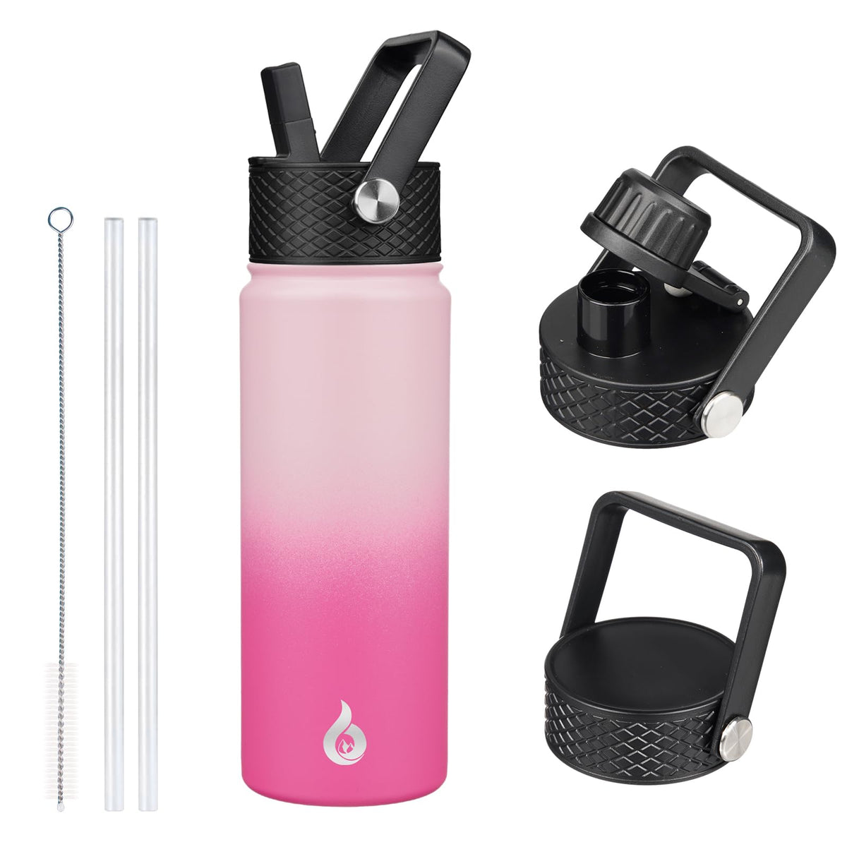 BJPKPK 64oz Insulated Water Bottle, Half Gallon Water Jug with Straw Lid