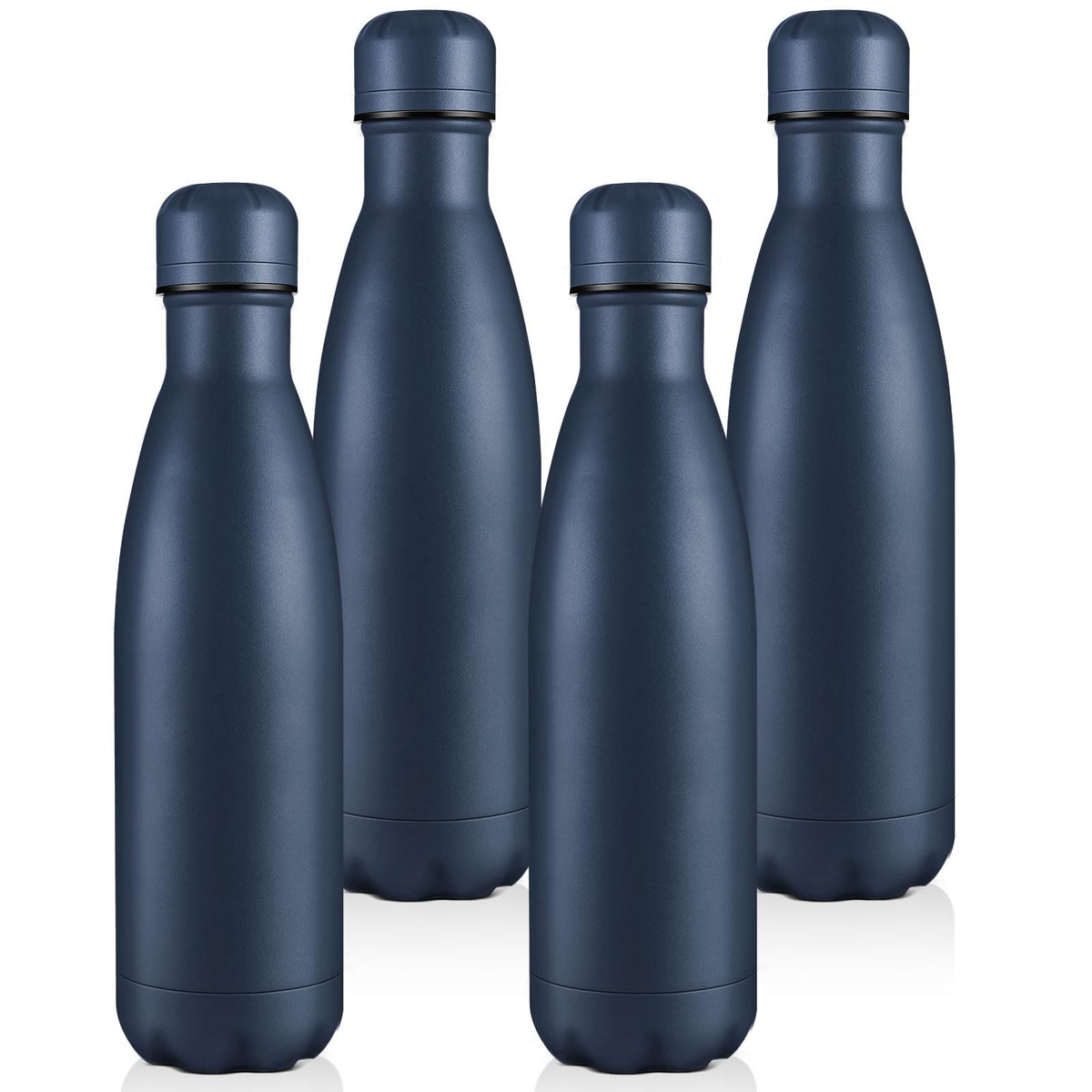 Volhoply 17oz Insulated Stainless Steel Water Bottle（Silver,1 Pack)