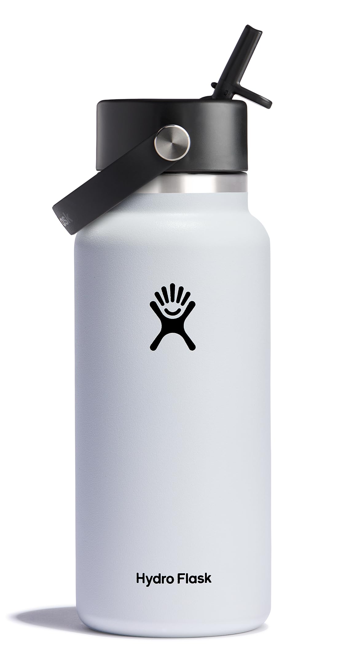 Hydro Flask Water Bottle - Insulated Stainless Steel - Wide Mouth Flex Straw Lid, Non Spill, Leakproof and Refillable in 32 Oz Botanical Bliss Agave