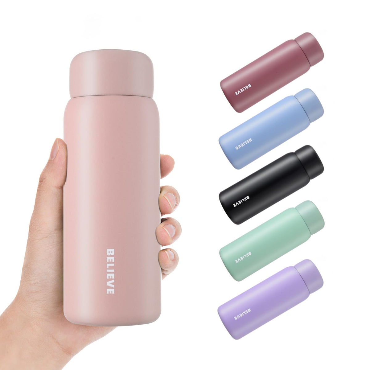 7oz Mini Insulated Water Bottle, Leak-Proof Pocket Size Flask for Hot & Cold Drinks, Portable Small Coffee Cup for Women, Kids, Travel, School & Office