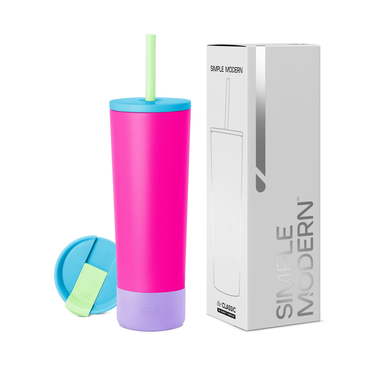 Simple Modern Iced Coffee Tumbler, Insulated | 24oz | Black
