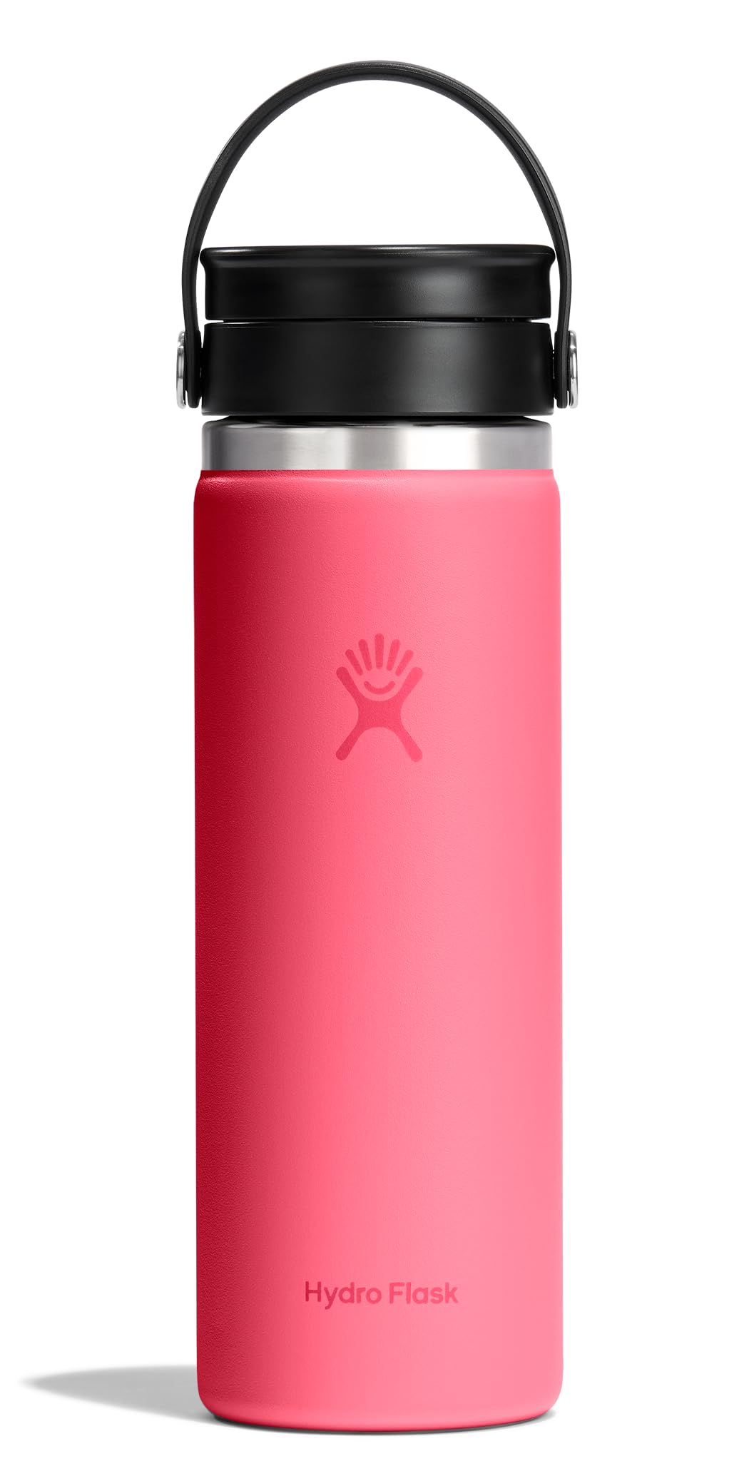 Hydro Flask Water Bottle - Insulated Stainless Steel - Wide Mouth Flex Sip Lid, Non Spill, Leakproof and Refillable in 16 Oz White
