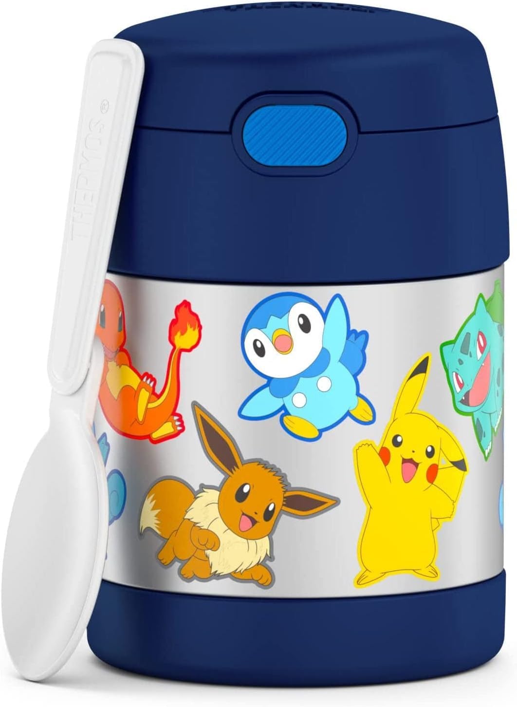 THERMOS FUNTAINER Kids Food Jar with Spoon, 10oz, Navy