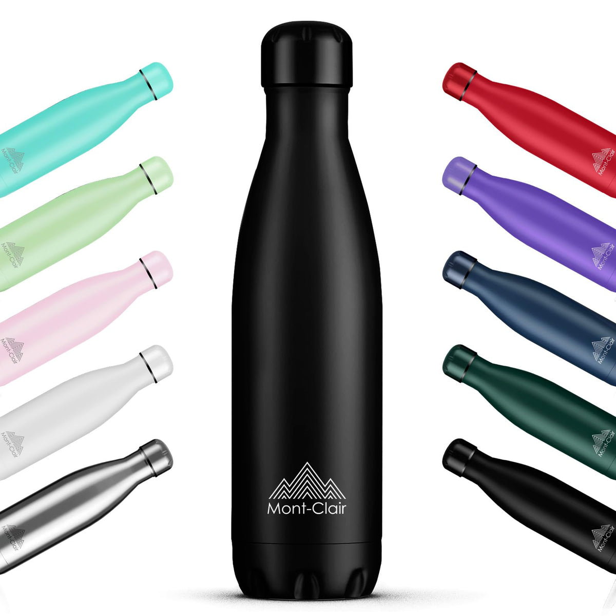 LO Stainless Steel Water Bottle, Vacuum Insulated, Leakproof, 17oz