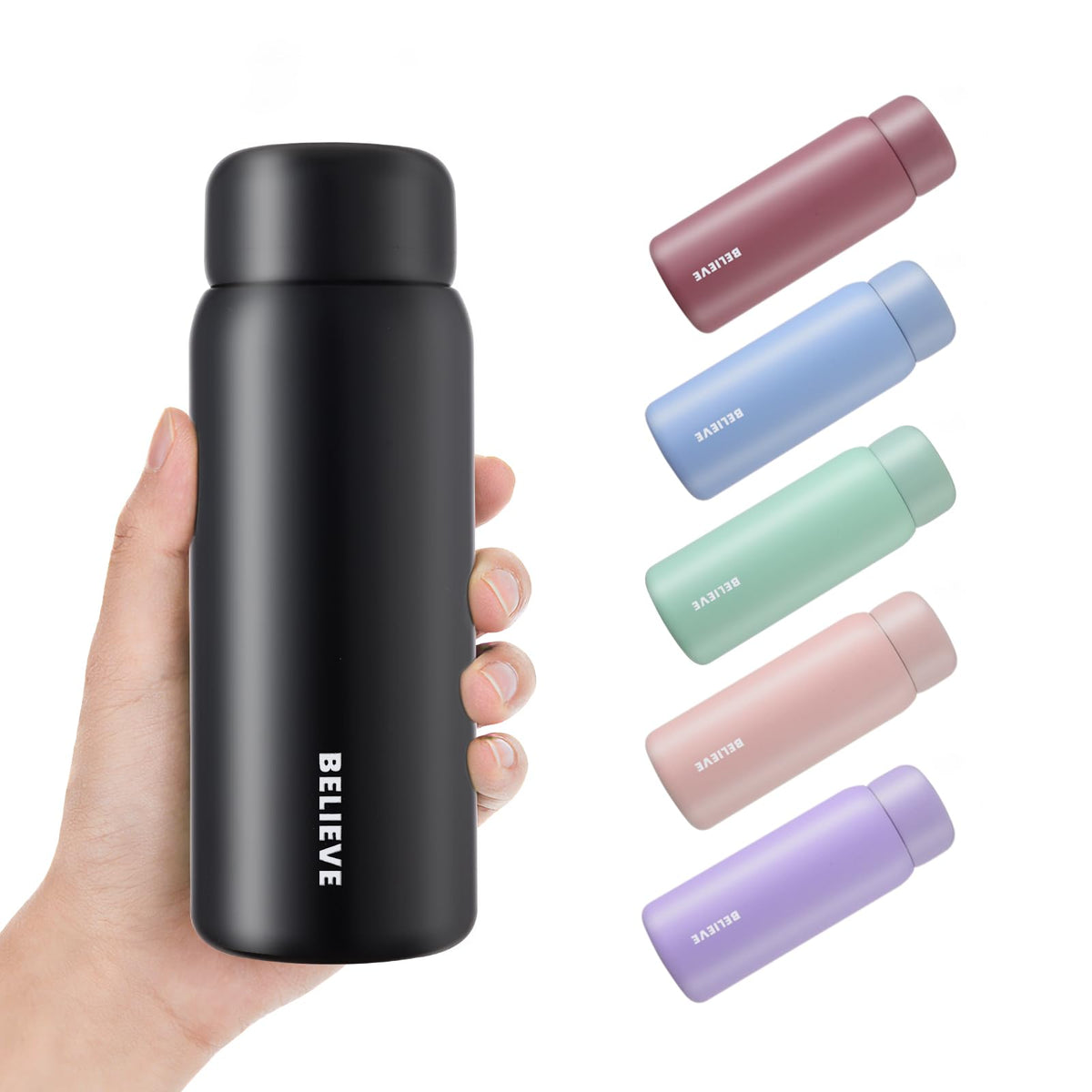 7oz Mini Insulated Water Bottle, Leak-Proof Pocket Size Flask for Hot & Cold Drinks, Portable Small Coffee Cup for Women, Kids, Travel, School & Office