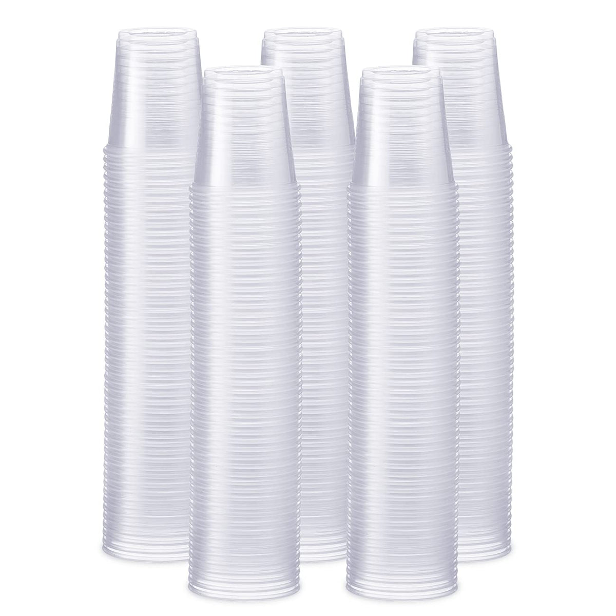 GUSTO 7 oz Clear Plastic Cups [500 Count] Disposable Cold Drinking Cups