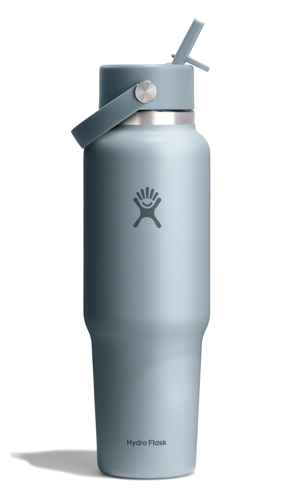 Hydro Flask Travel Water Bottle - Insulated Stainless Steel - Wide Straw Lid, Non Spill, Leakproof in 32 Oz Sandpiper