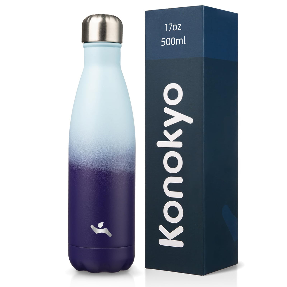 Konokyo 25 oz Insulated Stainless Steel Water Bottle, Blue
