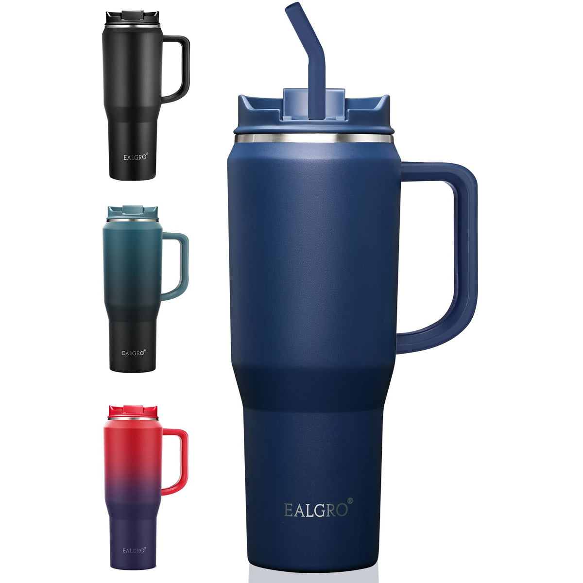 EALGRO 40 oz Tumbler with Handle, Insulated Tumblers with Lid and Straw