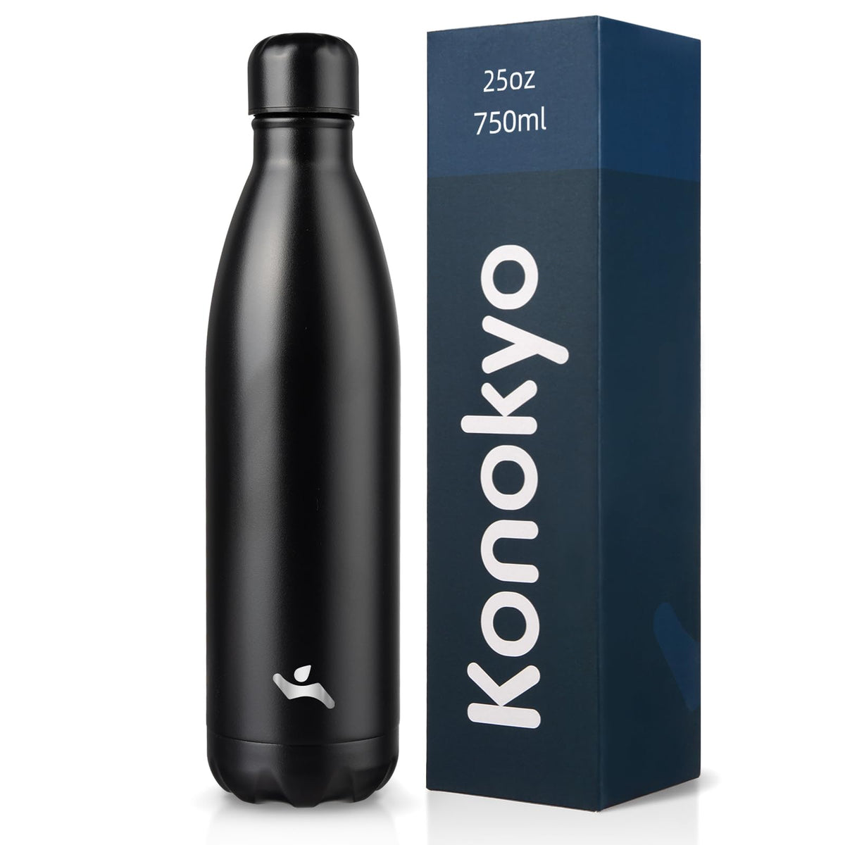 Konokyo 25 oz Insulated Stainless Steel Water Bottle, Blue