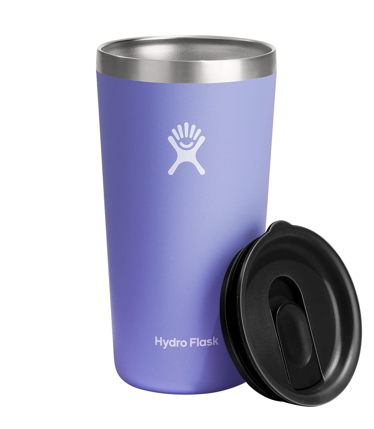 Hydro Flask All Around Tumbler Press-In Lid, Insulated Travel Mug, Stainless Steel Coffee Cup 16 Oz Cloud Pink