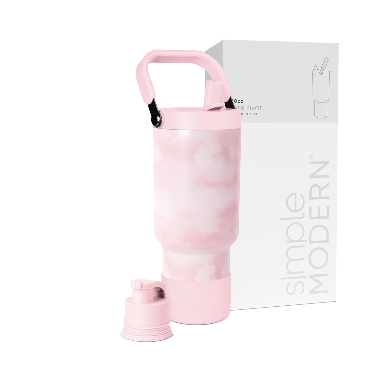 Simple Modern Tumbler with Handle, Water Jug | 40oz | Gray