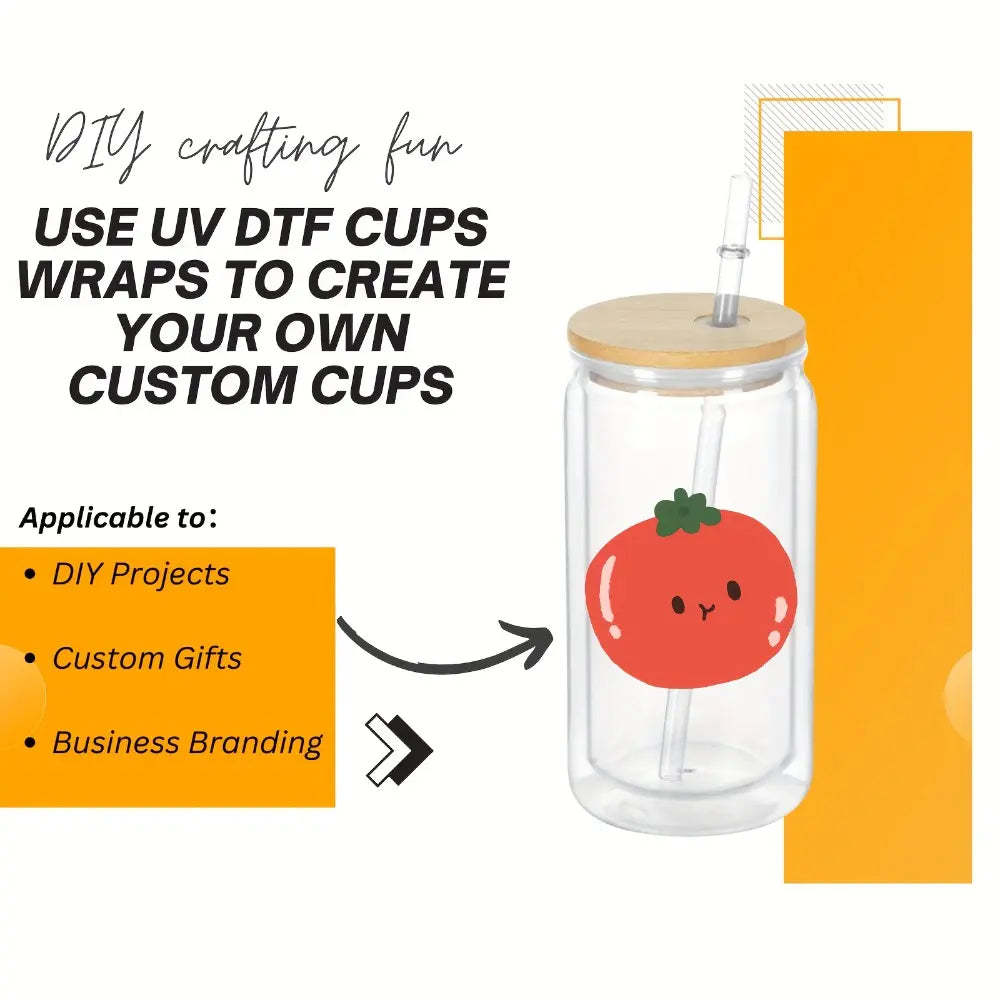 14pcs 16oz Reusable Leak-Proof Double-Wall Acrylic Snow Globe Tumbler Set - 6 Cups, 8 Mix Stickers, DIY Glitter-Filled Plastic Jars, Pre-Drilled for UV DTF Wraps, Insulated Straw Cups, Portable, Washable, Holiday Gifts