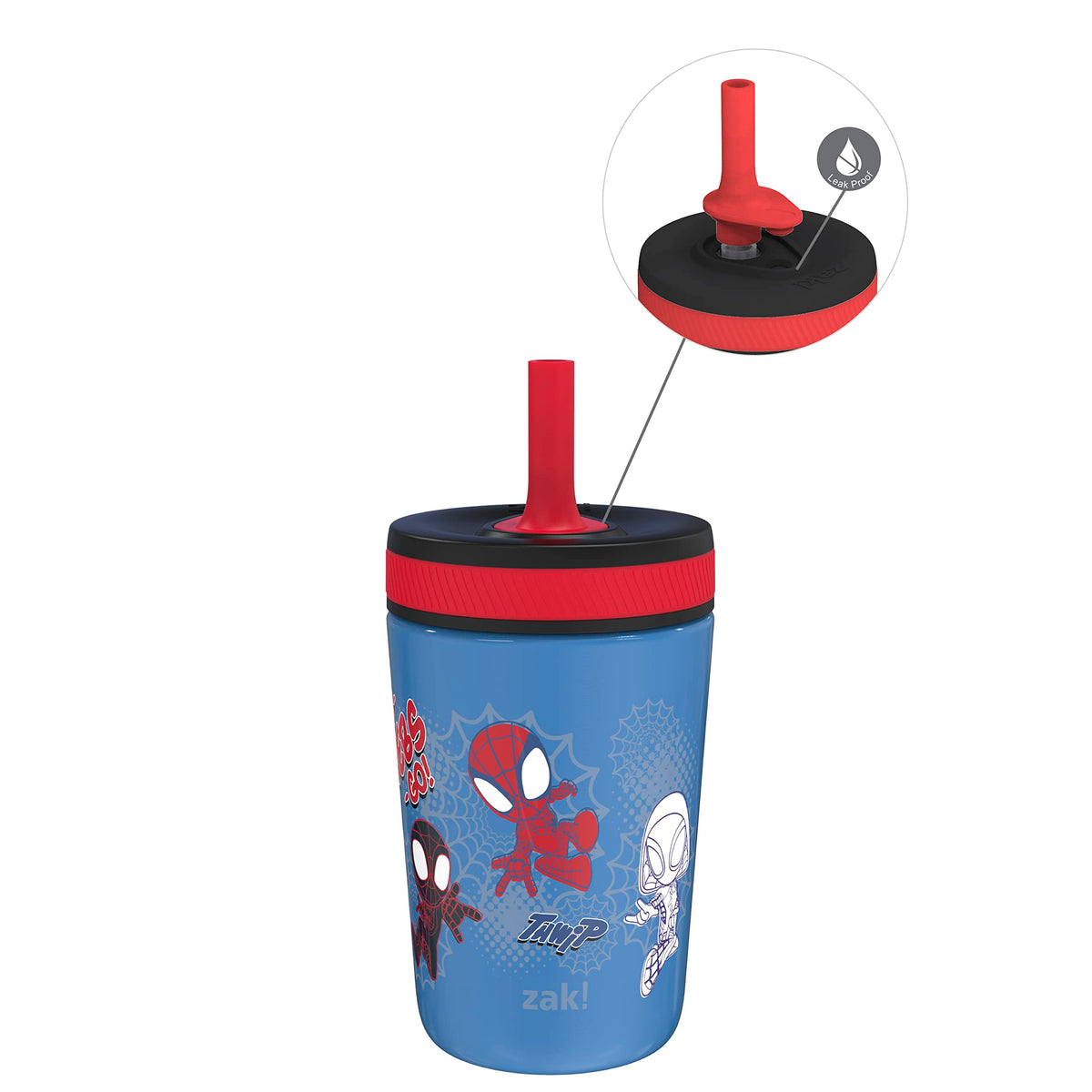 Zak Designs Spaceships Kelso 12oz Stainless Steel Leak-Proof Toddler Cup
