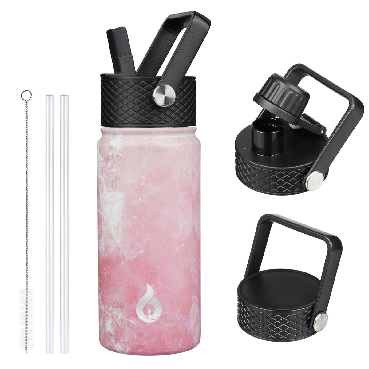 BJPKPK 64oz Insulated Water Bottle, Half Gallon Water Jug with Straw Lid
