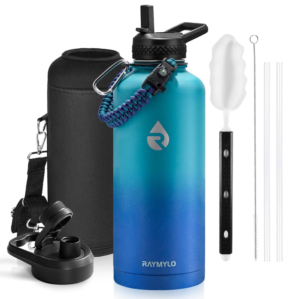 RAYMYLO Insulated Water Bottle 40 oz, Triple Wall Vacuum Stainless Steel