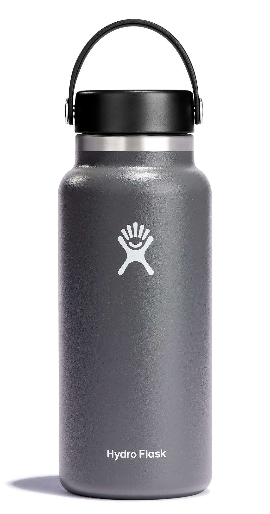 Hydro Flask Water Bottle - Insulated Stainless Steel - Wide Mouth Flex Lid, Non Spill, Leakproof and Refillable in 32 Oz Harbor Blue