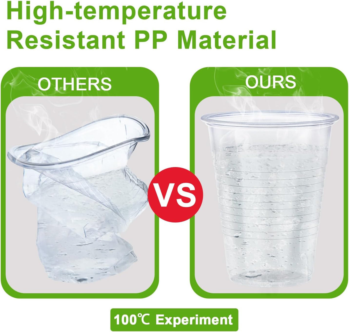 Clawsoff 500 Pack 9 oz Clear Plastic Cups Disposable Clear Water Cups