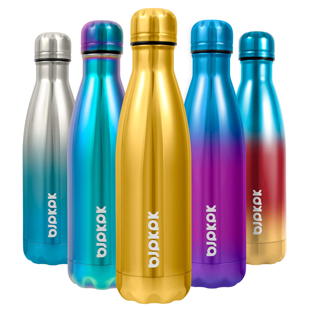 BJPKPK 12 oz Small Mini Water Bottle, Insulated Stainless Steel Flask
