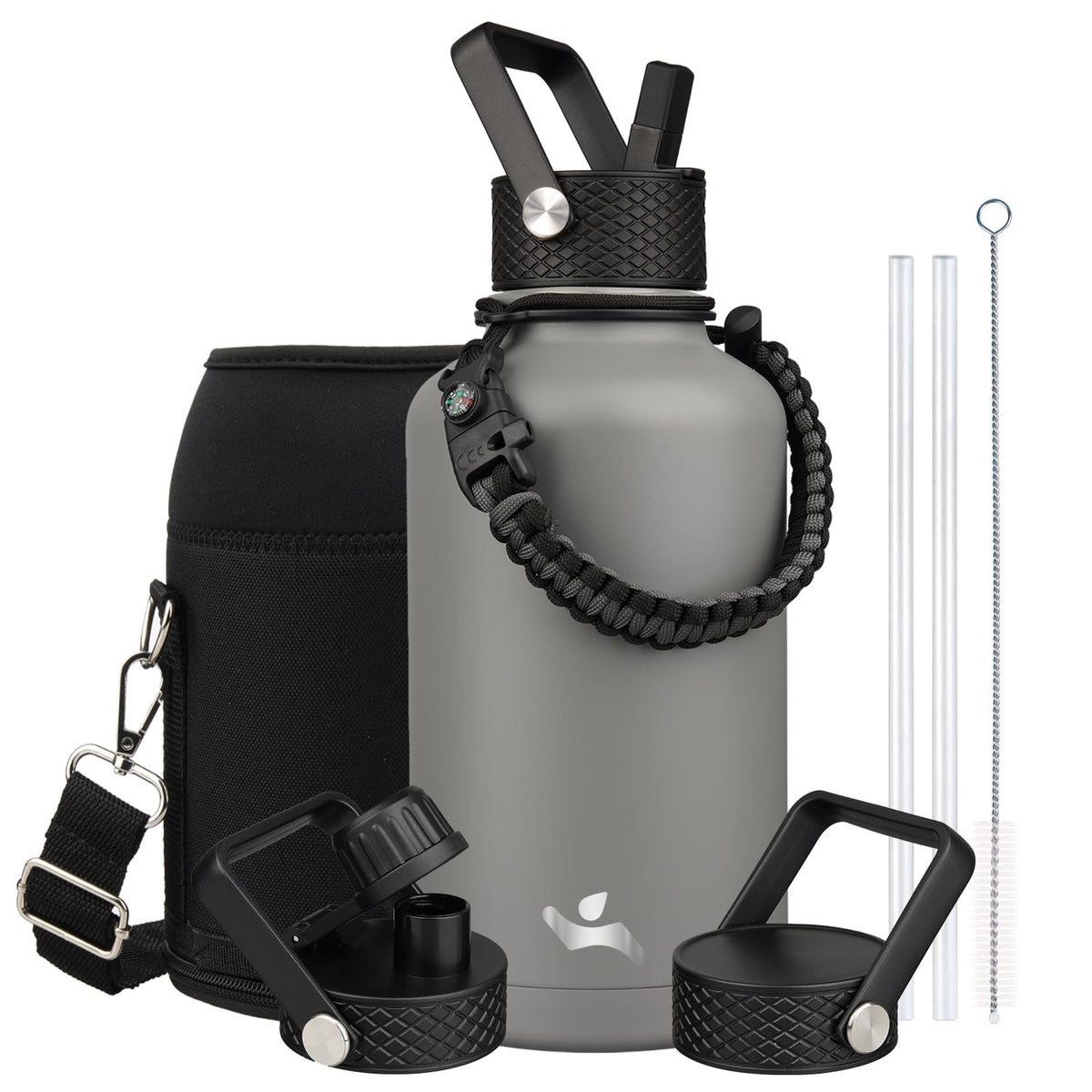 Konokyo 22 oz Insulated Stainless Steel Water Bottle with Straw Lid