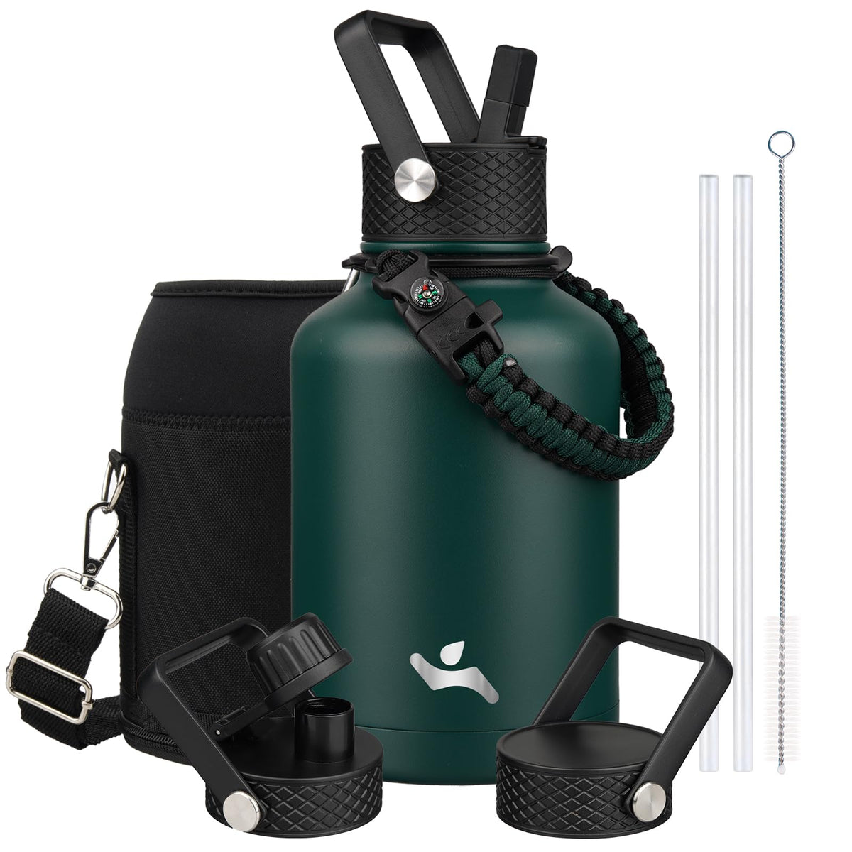 Konokyo 22 oz Insulated Stainless Steel Water Bottle with Straw Lid