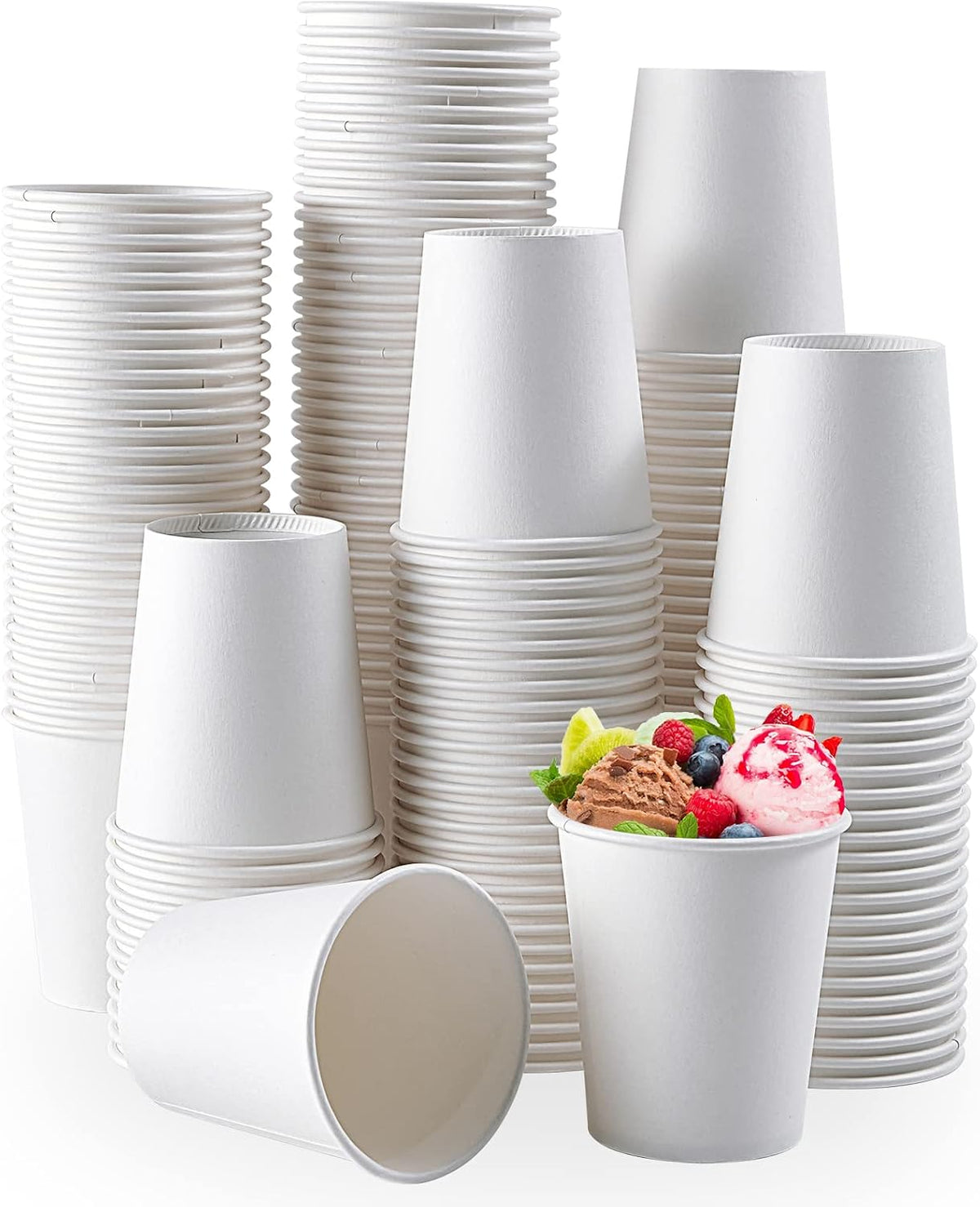 TV TOPVALUE 5 oz Paper Cups, 600 Count Disposable Bathroom Cups Bulk,White
