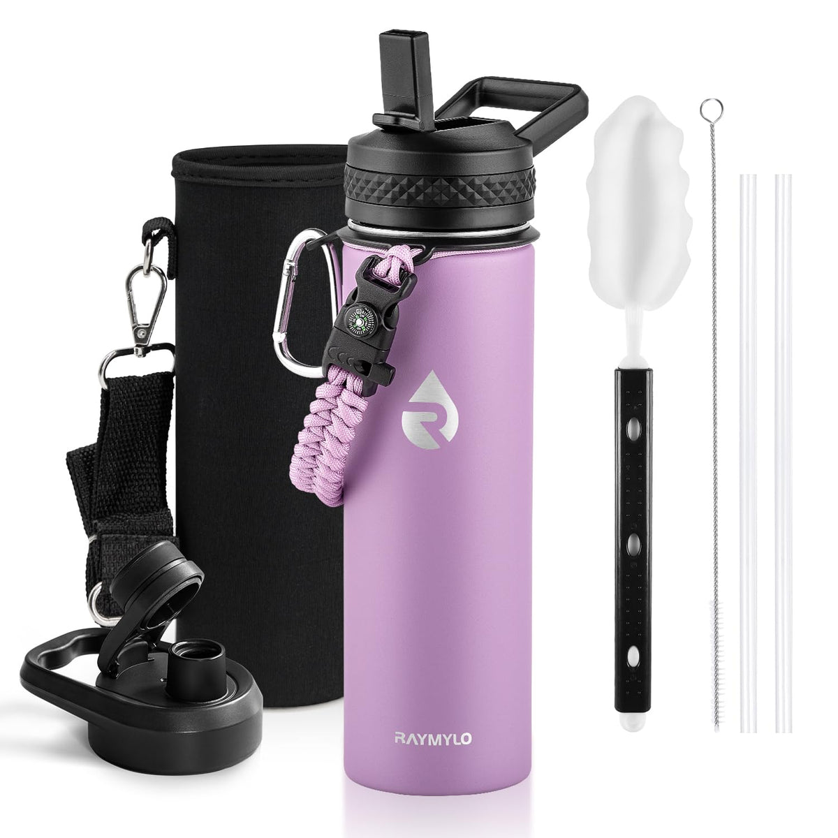 RAYMYLO One Gallon Water Bottle Insulated 128 oz, Stainless Steel
