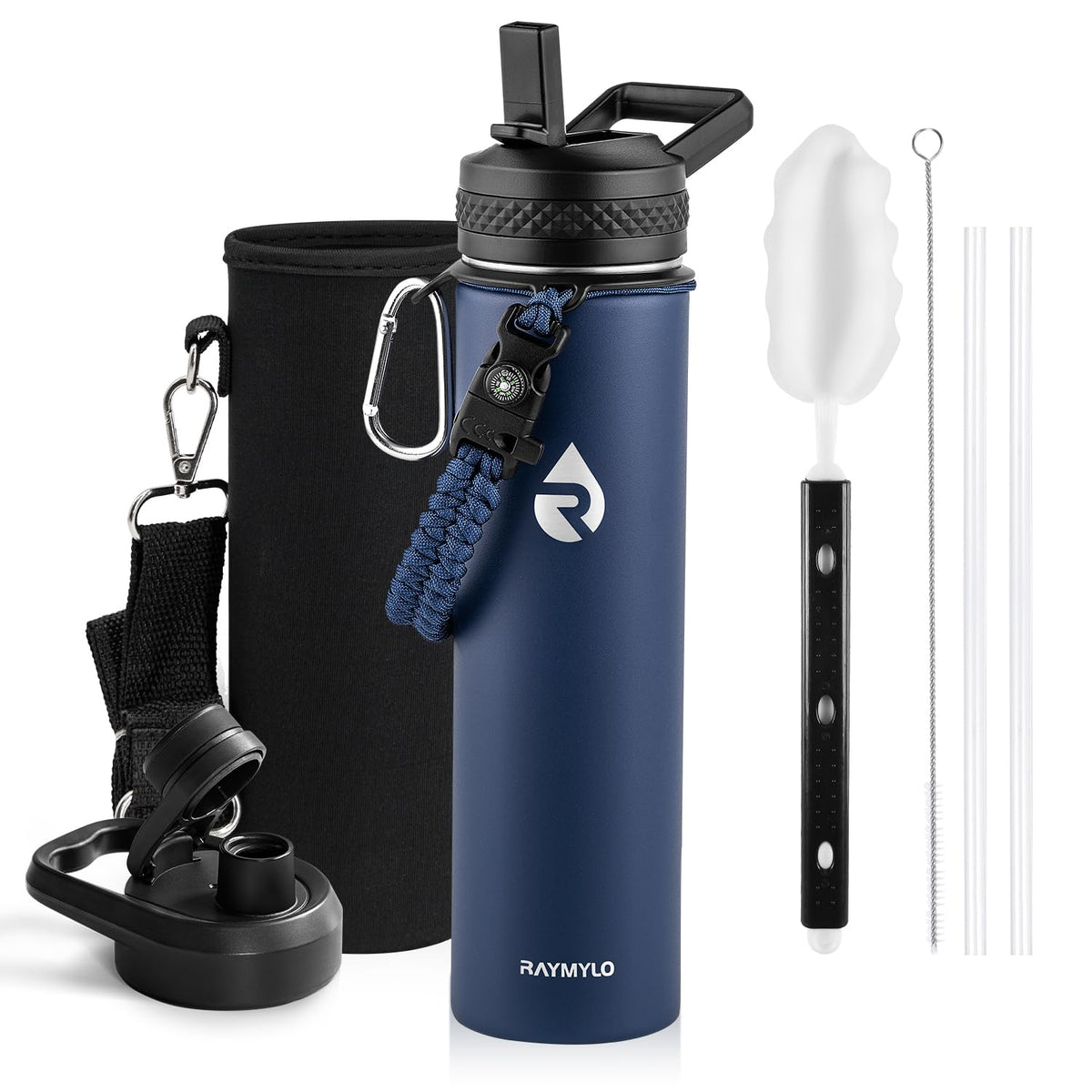 RAYMYLO Insulated Water Bottle 64 oz, Triple Wall Vacuum Stainless Steel