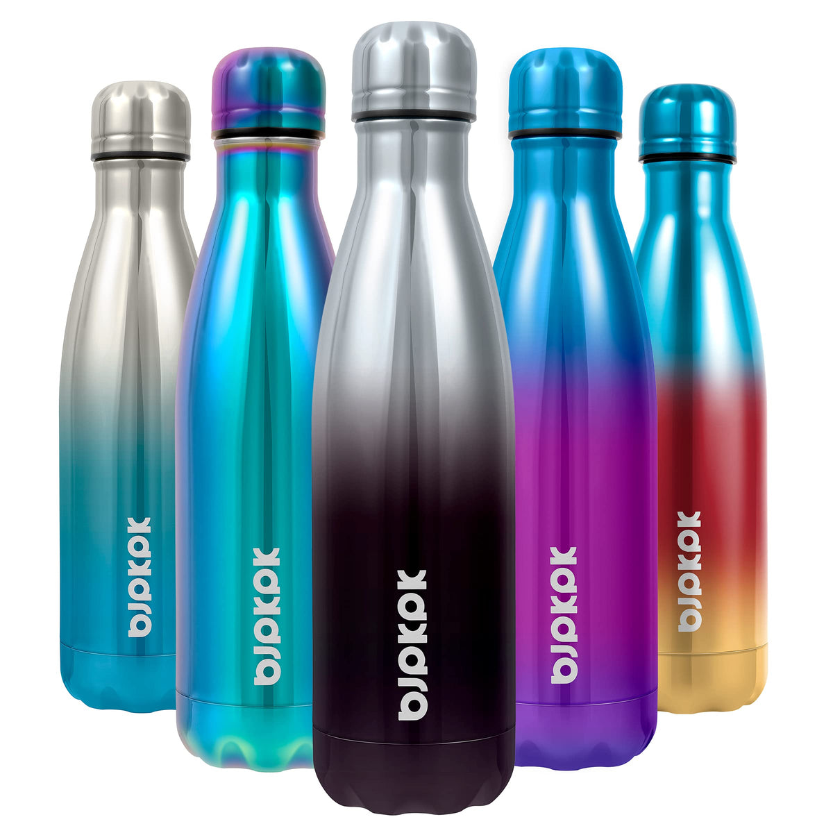 BJPKPK 12 oz Small Mini Water Bottle, Insulated Stainless Steel Flask