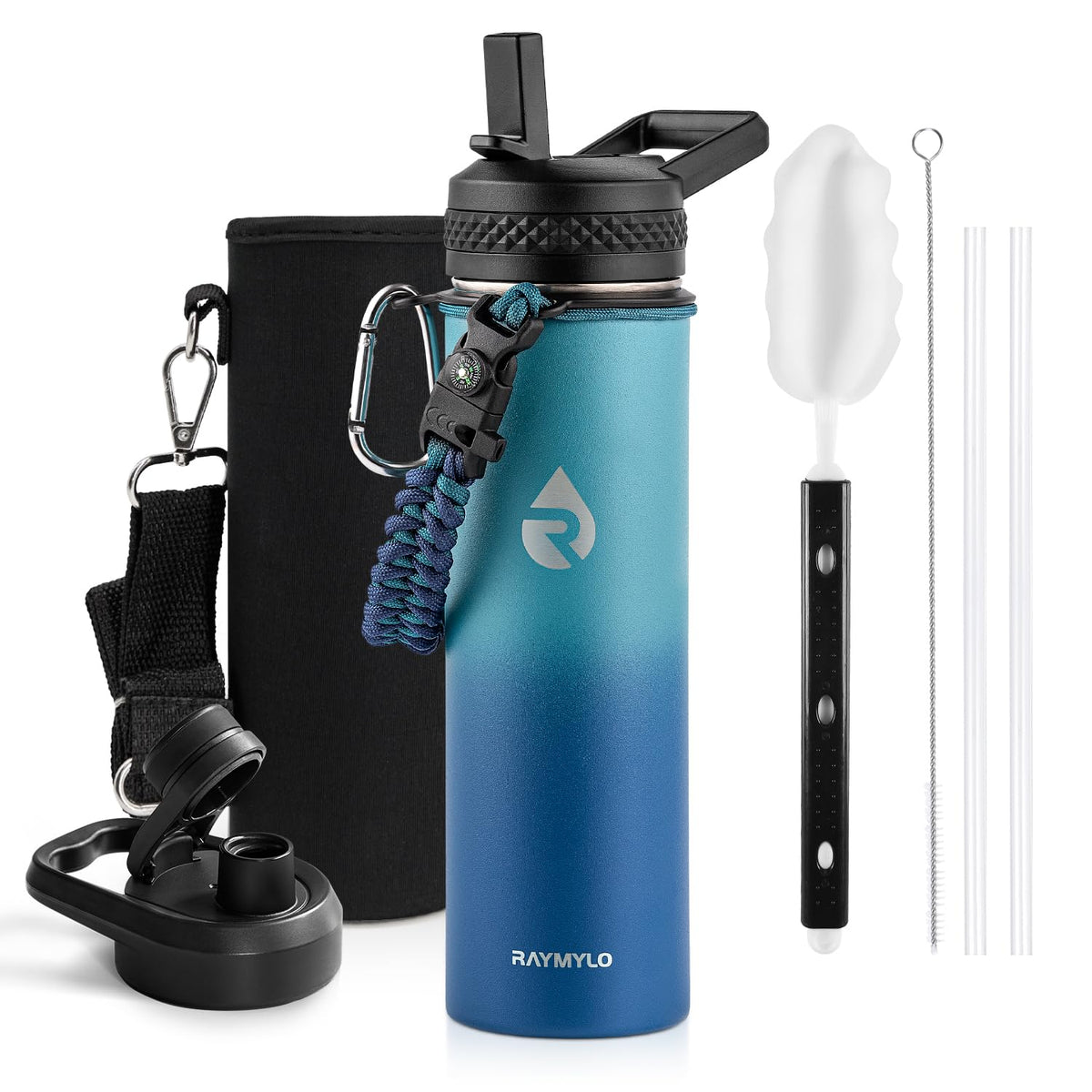 RAYMYLO Insulated Water Bottle 64 oz, Triple Wall Vacuum Stainless Steel